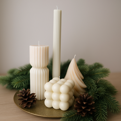 Candle Set of 4 (Beige)