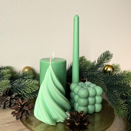 Candle Set of 4 (Green)