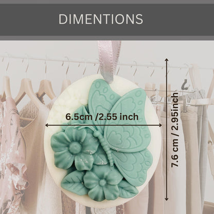 Aromatic natural soy wax sachets with butterfly print home fragrance wardrobe or cabinet freshener scented sachet for gifts (5 pcs)