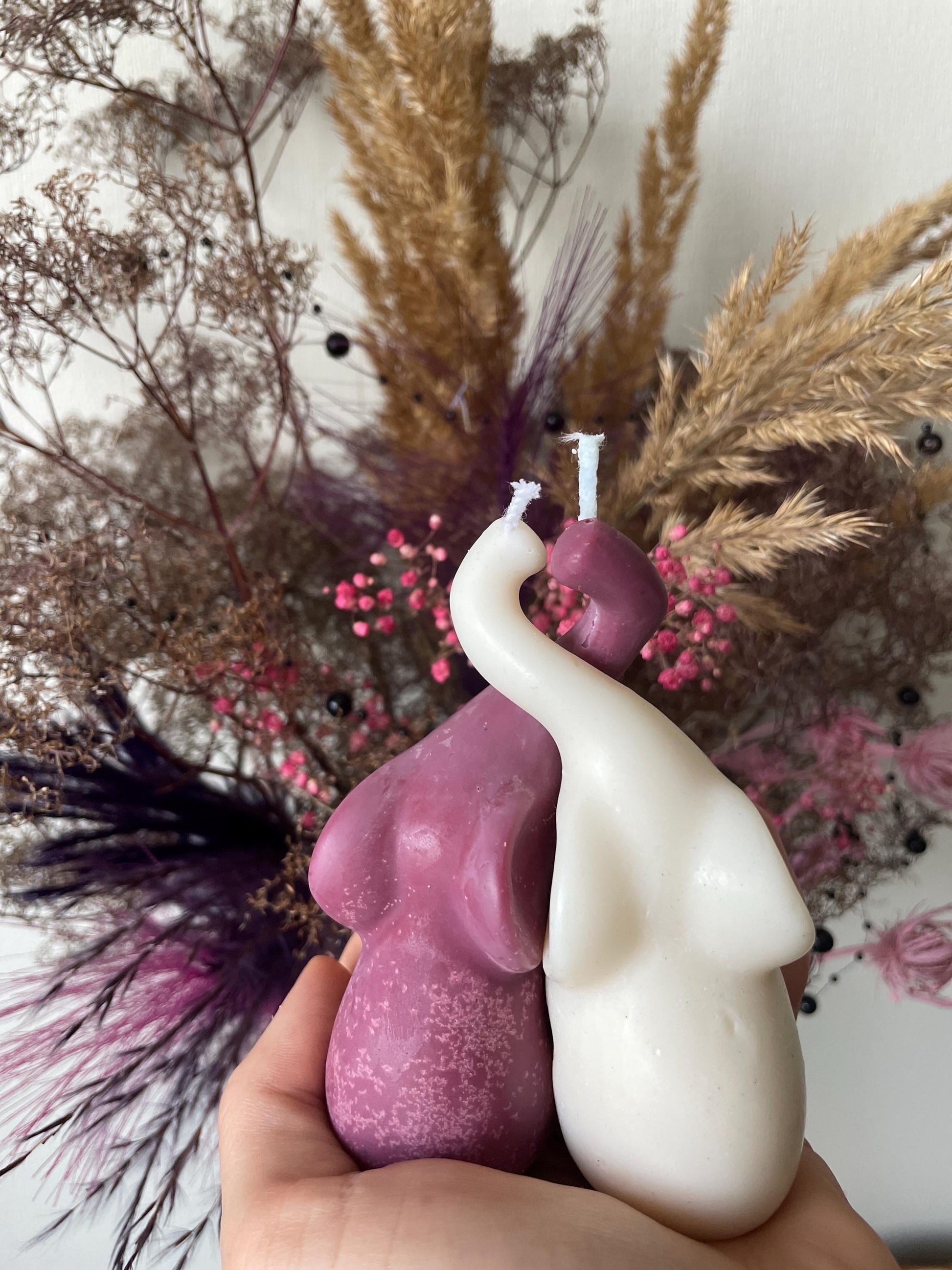 Handmade Soy Wax Animal Figurines: Elephant Candle Set