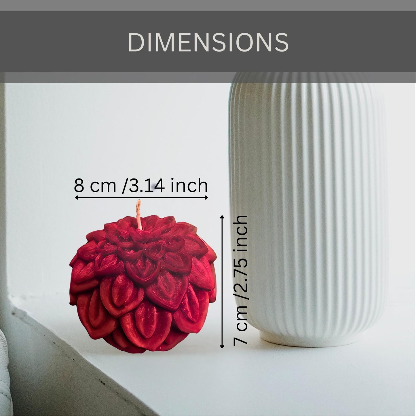 Handmade Soy Wax Dahlia & Lotus Flower Candle - Floral Home Decor