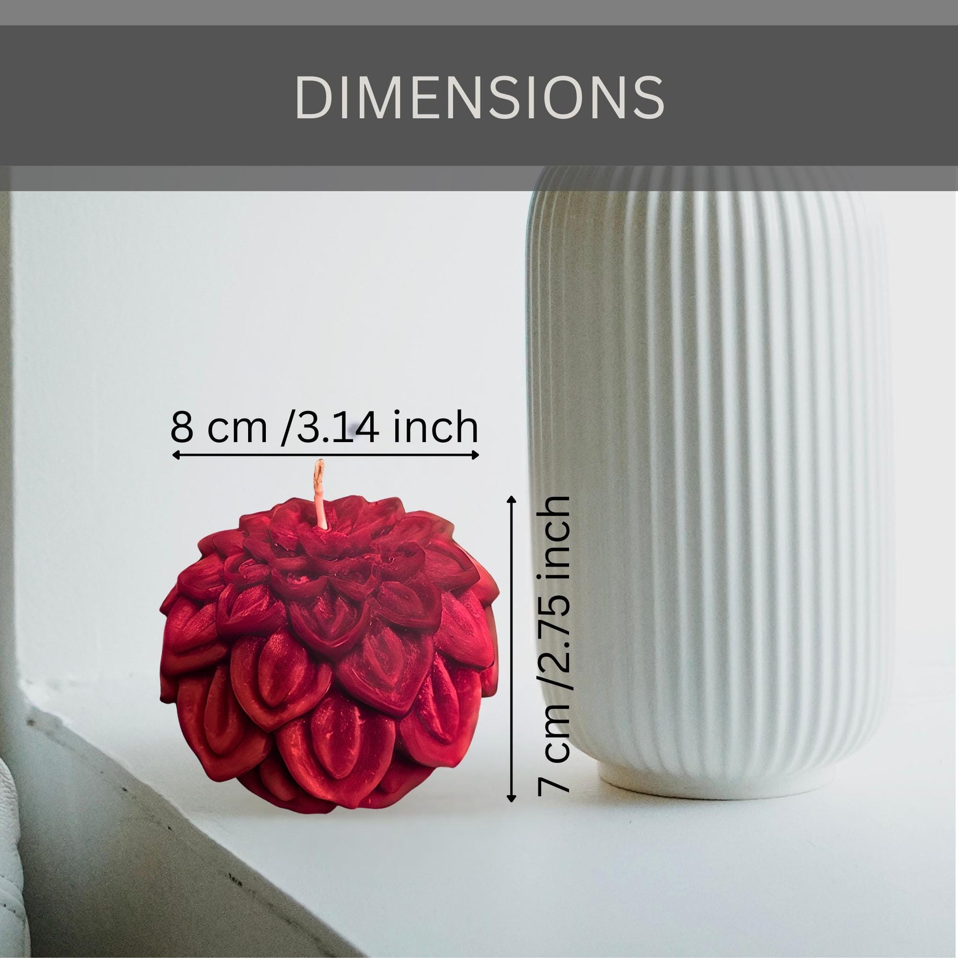 Handmade Soy Wax Dahlia & Lotus Flower Candle - Floral Home Decor