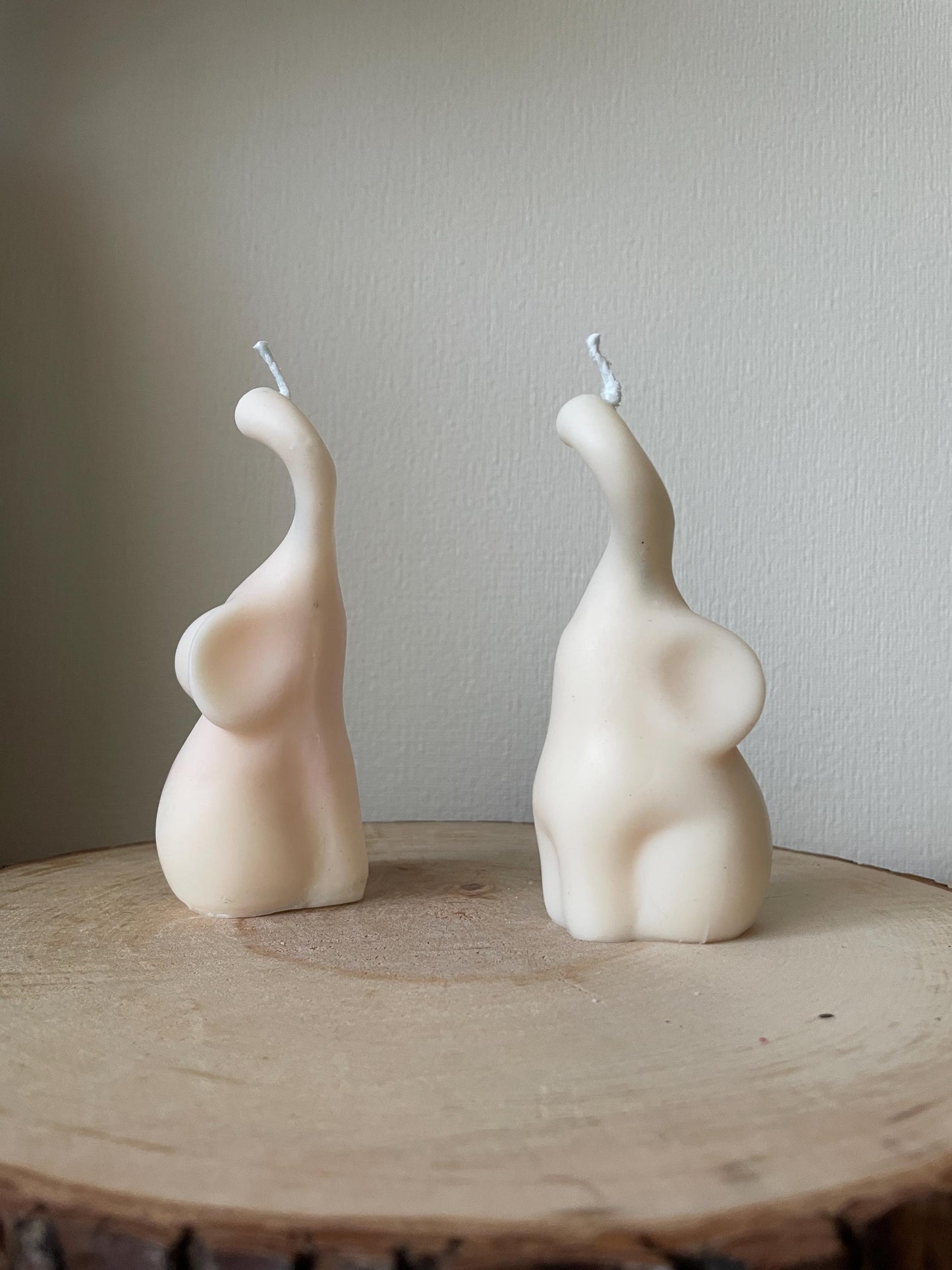 Handmade Soy Wax Animal Figurines: Elephant Candle Set