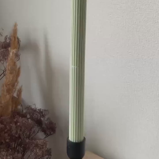 Taper Candle Long Lasting Soy Wax Pillar Candles Unscented Vegan Handmade Decorative (4pcs)