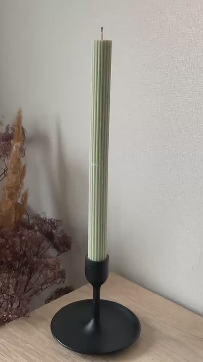 Taper Candle Long Lasting Soy Wax Pillar Candles Unscented Vegan Handmade Decorative (4pcs)