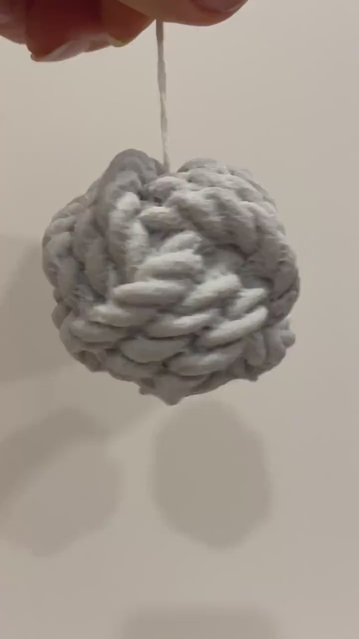 Set of 3 candle Yarn Ball Soy Wax decorative scented pillar candles homemade unique gift for baby shower favors